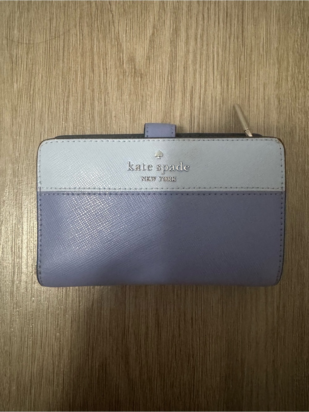 kate spade Two-Tone Lavender and Light Blue Zip Wallet
